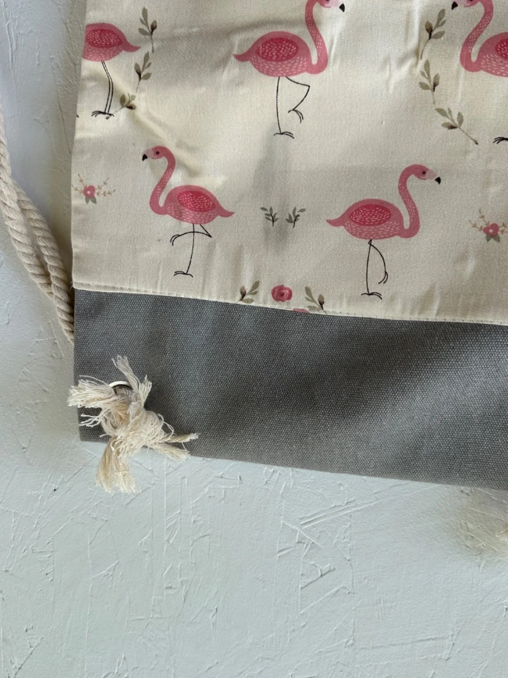 Von Lamezan Flamingo 100% Cotton Backpack and Tote